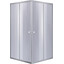 Душова кабіна без піддону 90x90 см Lidz Wawel SC90x90.SAT.LOW.GR (профіль сатин, скло тоноване), фото 