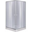 Душова кабіна 80x80 см Lidz Wawel SC80x80.SAT.LOW.GR з піддоном Mazur ST80x80x16 (LWASC8080SATLOWGR2SET, профіль сатин, скло тоноване), фото 