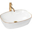 Раковина Rea Sol REA-U8605 (50x38.5 см, біла/золота, чаша), фото 
