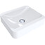 Miraggio Geneva 0000201 Умывальник накладной прямоугольный 44x39 см, белый глянец, Технология производства: Miramarble, Цвет производителя: белый глянец, фото 