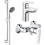 Комплект смесителей для ванной комнаты Grohe QuickFix Start Edge ColdStart UA202502SE (23900001+24197001+27942000), фото 