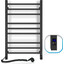 Электрический полотенцесушитель Navin Классик Квадро Sensor 12-216153-5080 (500x800, черный муар, левый, сенсорный, с таймером), Доступные размеры: 500 x 800, Цвет производителя: черный муар, Подключение полотенцесушителя: левое, фото 