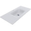 Раковина Miraggio Jessel 1000 Mirasoft 0001092 (100x45 см, біла матова, з крилом), Доступні розміри: 100 x 45, Технологія виробництва: Mirasoft Technology, Колір виробника: білий матовий, фото 