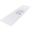 Раковина-стільниця Miraggio Jessel 1800 Miramarble Matt 0002702 (180x50 см, біла матова, з крилом), Доступні розміри: 180 x 50, Технологія виробництва: Miramarble Matt, Колір виробника: білий матовий, фото 