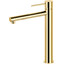 Смеситель для раковины Corsan Lugo Gold CMB7512GL (золотой, высокий), Цвет производителя: золото, фото 