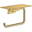 Держатель для туалетной бумаги Hansgrohe AddStoris Gold 41772990 (золотой, с полочкой), Цвет производителя: золото, фото 
