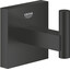 Крючок для ванной Grohe QuickFix Start Cube Black 409612430 (черный матовый), Цвет производителя: черный матовый, фото 