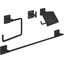 Комплект аксессуаров 4 в 1 Grohe QuickFix Start Cube Black 411152430 (409612430+409752430+411022430+410892430, черный матовый), фото 