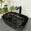 Раковина VBI Ravenna Marble Black VBI-011207 (45x32 см, чорний мармур глянсовий, чаша), Доступні розміри: 45 x 32, Колір виробника: чорний мармур глянсовий, фото 