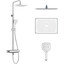 Душевая система с термостатом Imprese Centrum LX Chrome T-10301LX (с изливом и полочкой), фото 