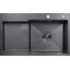 Кухонна мийка Kroner KRP Schwarze 7848RHM PVD (Schwarze-7848RHM, 78x48 см, 3.0/1.0 мм, з колландером та сифоном), Доступні розміри: 78 x 48 R, фото 