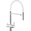 Смеситель для кухни Kroner KRP Edelstahl Klassisch ESG03815WHI (нержавейка/белый, c подключением питьевой воды), Цвет производителя: нержавейка, белый, фото 