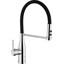 Змішувач для кухні Kroner KRP Ersel C03111BLK (хром/чорний, з гнучким виливом), фото 