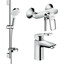 Комплект змішувачів 3 в 1 для ванної кімнати Hansgrohe Logis 1072019 (71151000+71247000+26553400), фото 