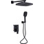 Душевая система Qtap Gemini Black Matt QTGEM113BLM45697 (черная матовая, скрытого монтажа), Цвет производителя: черный матовый, фото 