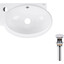 Умывальник Qtap Leo White Glossy QT11115011LWN47332 (42x28 см, белый глянцевый, с донным клапаном), фото 