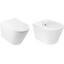 Комплект Qtap Swan QT16335178W47435 (унітаз підвісний Qtap Swan Rimless QT16335178W + біде підвісне Qtap Swan QT16555378W), фото 