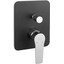 Смеситель скрытого монтажа для ванны Ferro Adore Black Matt/Chrome BDR7PBLC (черный матовый/хром, внутренняя часть в комплекте), фото 