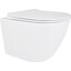 Безободковый подвесной унитаз Qtap Robin Ultra Quiet Rimless White Gloss QT13332381АSW (воронкообразный, с сиденьем), фото 