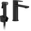 Смеситель для умывальника Ravak Chrome II CR II 112.20BL (X070462, черный, с гигиеническим душем), Цвет производителя: черный, фото 
