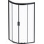 Душевая кабина 90x90 см Am.Pm Gem 1/4 Round W90UG-401-090BT (без поддона, стекло прозрачное, профиль черный матовый), Доступные размеры: 90 x 90, Цвет производителя: черный матовый, фото 