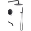 Душова система Perla Smart PSS7804B (чорна матова, прихованого монтажу, з виливом), фото 