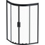 Душевая кабина Am.Pm Gem Deep 1/4 Round W90UG-401A9090-BT (90x90 см, стекло прозрачное, профиль черный матовый), Доступные размеры: 90 x 90, Цвет производителя: черный матовый, фото 