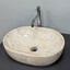 Умивальник VBI Modena S Beige Stone Glossy VBI-012007 (48x35 см, бежевий камінь глянсовий, чаша), Доступні розміри: 47 x 34, Колір виробника: бежевий камінь глянсовий, фото 