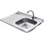 Комплект P608006RALC032: кухонна мийка Kroner KRP Polierte - 6080R + змішувач для кухні Agua Leon - C032, Доступні розміри: 60 x 80 R, Колір виробника: нержавіюча сталь, Тип поверхні: полировка (блестящая), фото 
