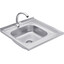 Комплект S606006LALC032: кухонна мийка Kroner KRP Satin - 6060L + змішувач для кухні Agua Leon - C032, Доступні розміри: 60 x 60 L, Колір виробника: нержавіюча сталь, Тип поверхні: сатин (матовая), фото 