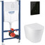 Комплект унитаз с инсталляцией 3 в 1 38971966243KA51R: безободковый подвесной унитаз Kroner Armada WHI513636 + система инсталляции для унитаза Grohe QuickFix Solido 38971000 + клавиша смыва Grohe QuickFix Even 389662430, фото 