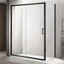 Душова кабіна Dusel A-517B Black Matt A517B1010 (100x100 см, скло прозоре, профіль чорний матовий), Доступні розміри: 100 x 100, Колір виробника: прозоре скло, обробка чорна матова, фото 