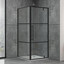 Душевая кабина Dusel DL198BP+DL196BP Black Matt Paint 519893 (90x90 см, стекло прозрачное, профиль черный матовый), фото 