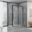 Душевая кабина Dusel DSL191B+195B Black Matt 519128 (120x80 см, стекло прозрачное, профиль черный матовый), фото 