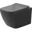 Безобідковий підвісний унітаз Dusel Cubis Black Matt DWHT10201030RВ (810302, чорний матовий, з сидінням), Колір виробника: чорний матовий, фото 