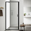 Душевые двери Dusel FА-518B Black Matt 451818 (80 см, стекло прозрачное, профиль черный матовый), Доступные размеры: 80, Цвет производителя: прозрачное стекло, отделка черная матовая, фото 