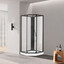 Душовий бокс Dusel Glare Black Matt 559002 (90x90 см, прозоре скло, профіль чорний матовий, з піддоном), фото 