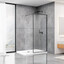 Душевая стенка Dusel Walk-In WL171В1 Black Matt 171103 (100 см, стекло прозрачное, профиль черный матовый), Доступные размеры: 100, Цвет производителя: прозрачное стекло, отделка черная матовая, фото 