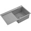 Мийка для кухні Dusel SS304 PVD Nano Grey DS50678-2RNG (78x49 см, права, сіра матова, 3.0/0.8 мм, з сифоном, дозатором та коландером), Доступні розміри: 78 x 49 R, Колір виробника: сірий матовий, Тип поверхні: PVD brash, фото 
