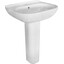 Умывальник Imprese Laska White Glossy i1108 (55x46 см, белый глянцевый, с пьедесталом), фото 