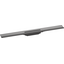 Верхня частина зливу для душового каналу Hansgrohe RainDrain Flex Brushed Black Chrome 56051340 (80 см, брошований чорний хром), Колір виробника: брашований чорний хром, Доступні розміри: 80, фото 