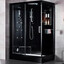 Душовий бокс Golston G-U692BB (GU692124 120x85 см, скло прозоре, профіль чорний матовий, з піддоном, лівий), фото 