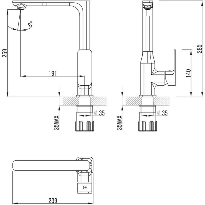 Смеситель для кухни Imprese Bilovec 55255, фото 3