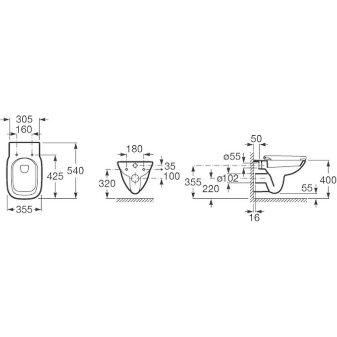 Унитаз подвесной без крышки Roca Debba A346997000, фото 2