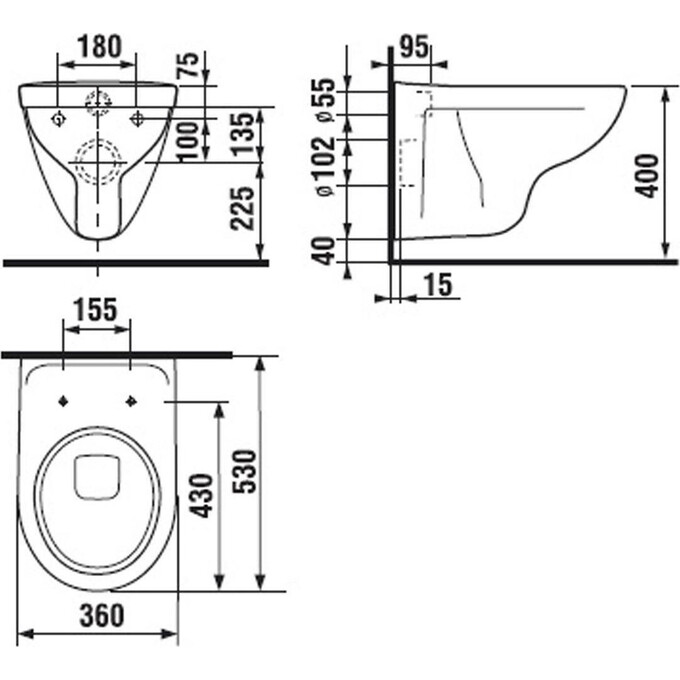 Унитаз без сиденья Jika Lyra Plus H8233800000001, фото 2