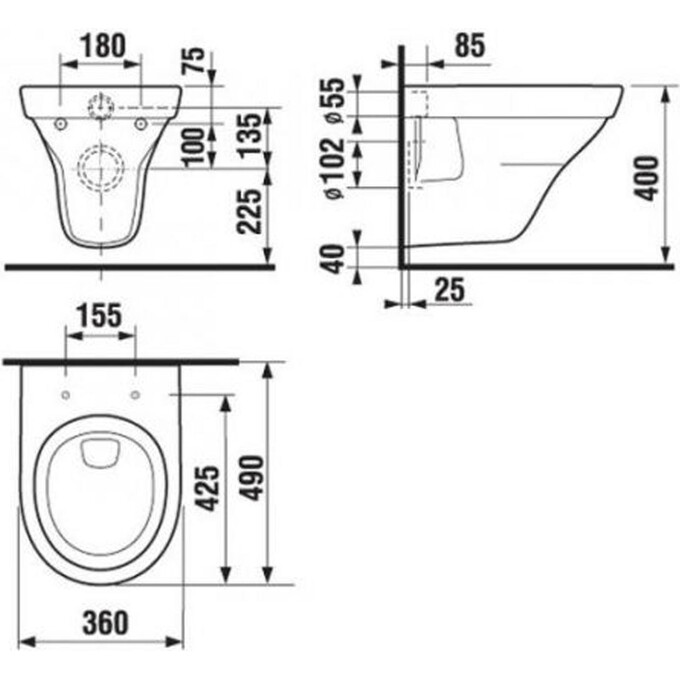 Унитаз без крышки Jika Tigo H8202130000001, фото 2