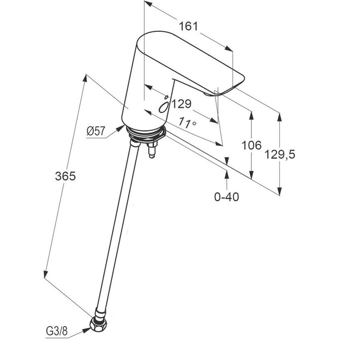 Кран для умивальника Kludi Balance 5210505 (сенсорний, без змішування), фото , изображение 5
