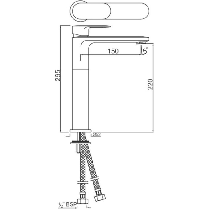 Змішувач для умивальника Jaquar Opal Prime OPP-CHR-15005BPM, фото , изображение 2