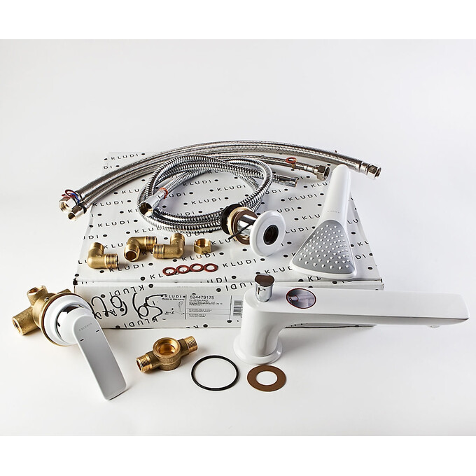 Змішувач на борт ванни Kludi Balance 524479175 (білий, на три отвори), фото , изображение 3