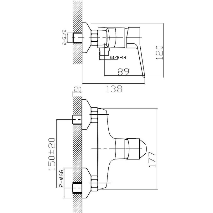Смеситель для душа Imprese Witow 15080, фото 5